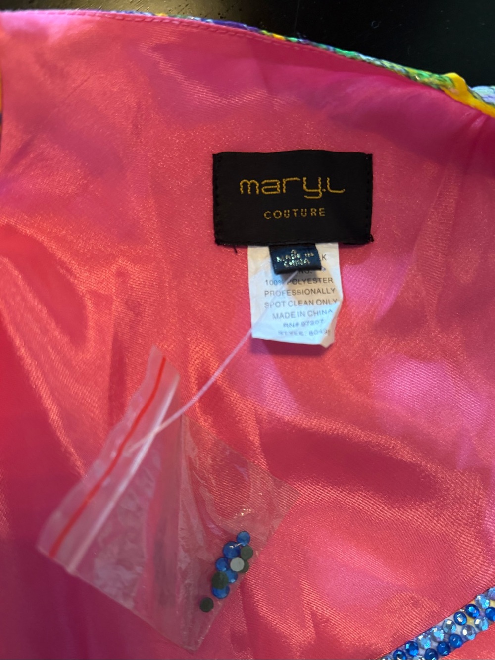 Mary L Couture Multicolor Paisley Maxi Dress - Orange, Purple, Green - Picture 9 of 9